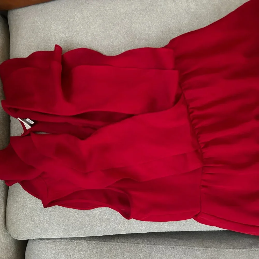 Red Ruffle Dress - Picture 5 of 9